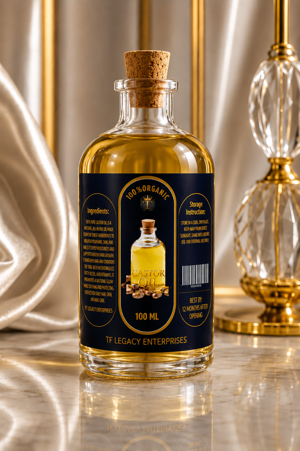 TF LEGACY ORGANIC CASTOR OIL 100 ML